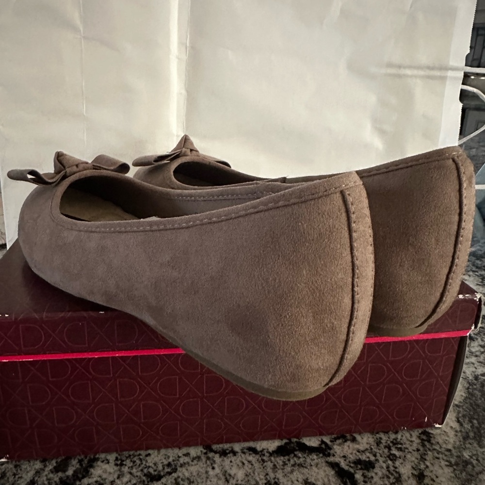 Brown Flats and Loafers with Soft Suede Material